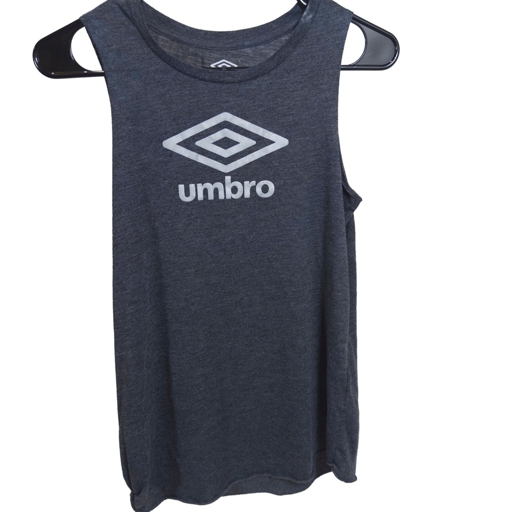 Umbro Tank Top XL 14/16 Girls Graphic Logo Tank Top Charcoal Gray